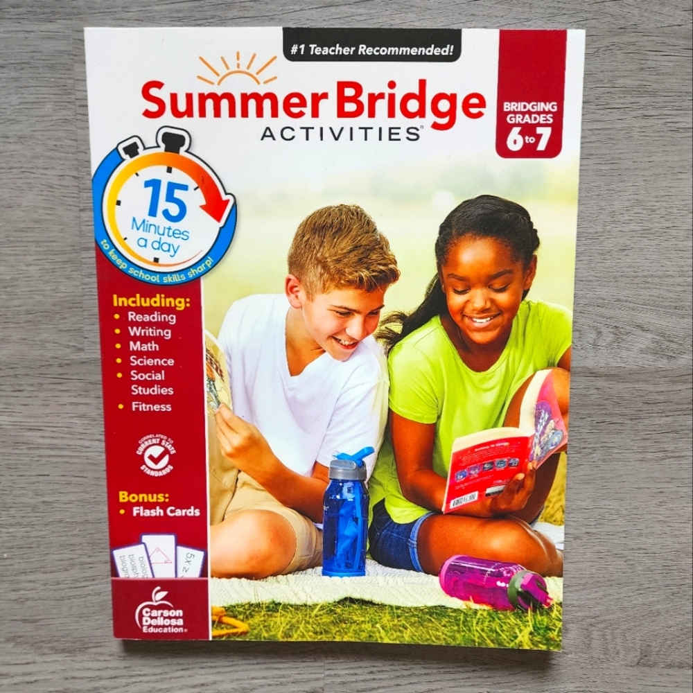 NEW/Unused Summer Bridge Activities Educational Workbook Bridging Grades 6-7